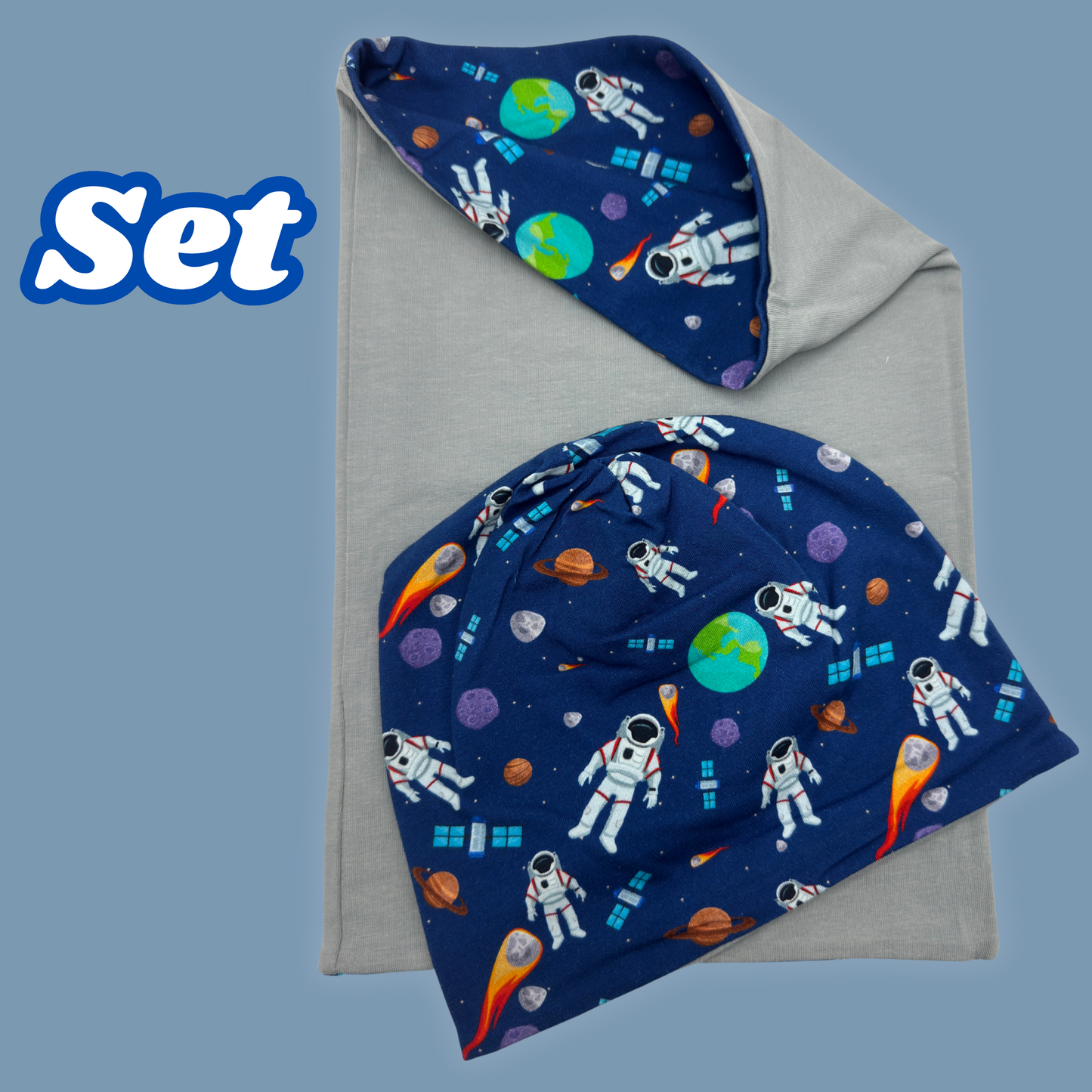 Kinder Beanie Mütze & Loop Set - Astronaut