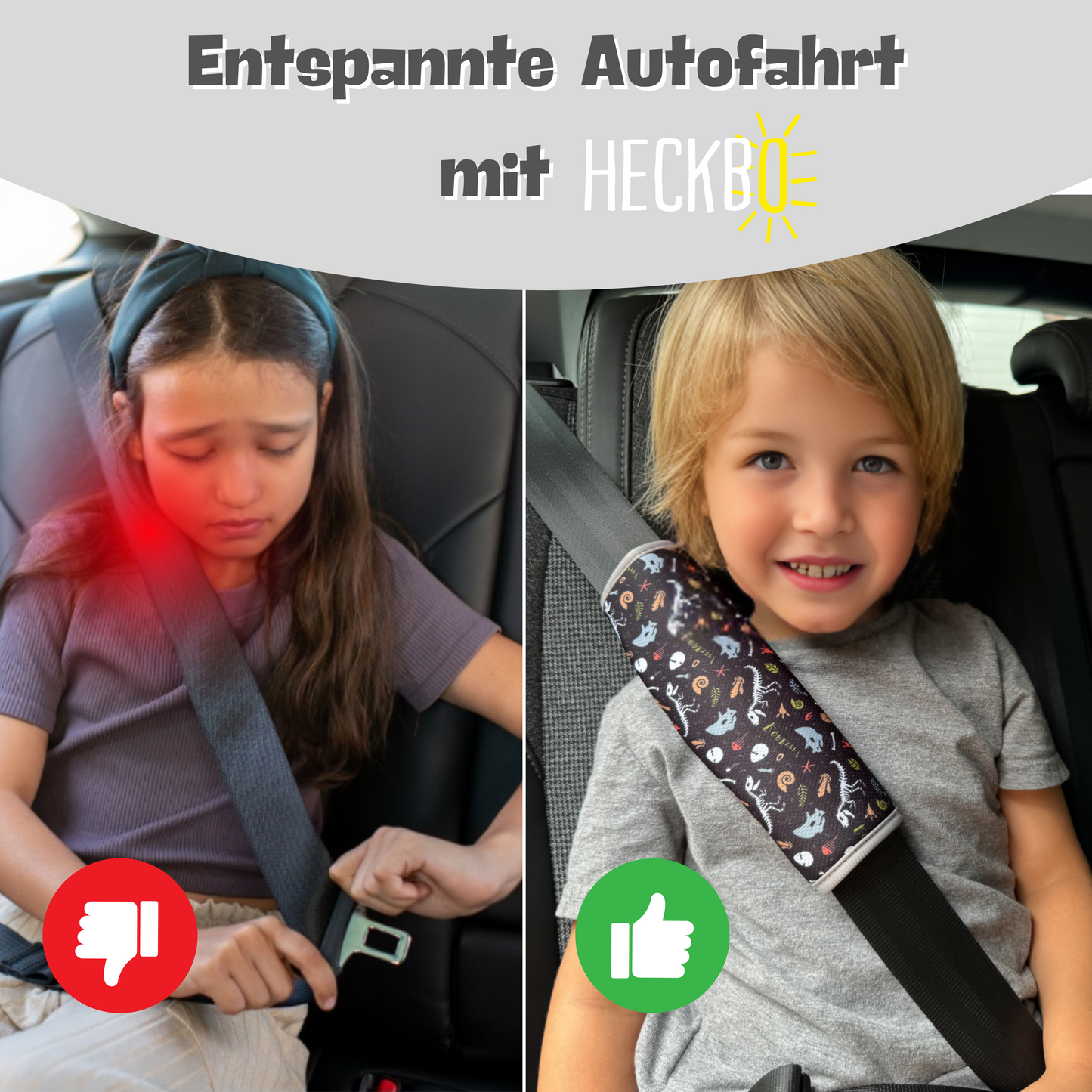 Auto Gurtschutz Dino Skelett