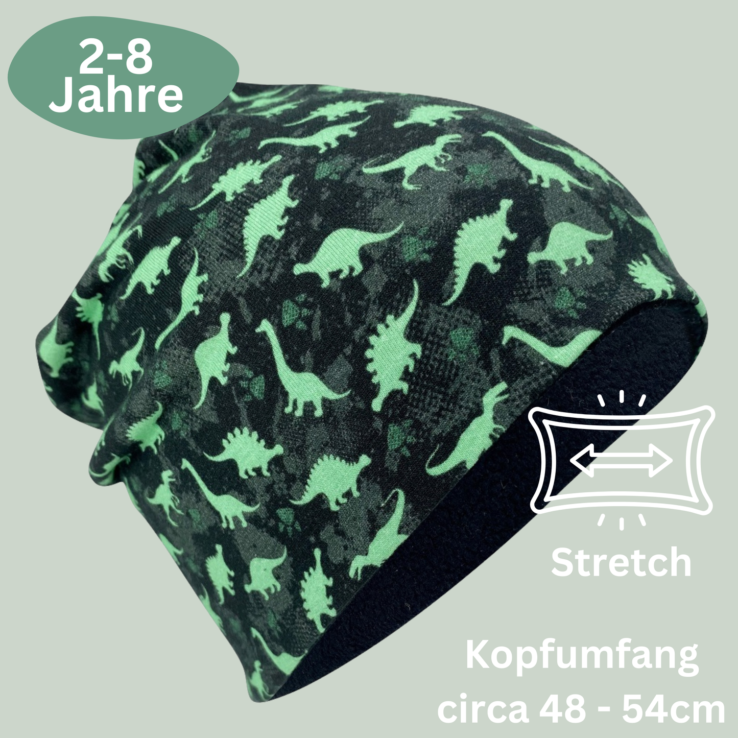 Kinder Beanie Mütze & Loop Set - Dinosaurier