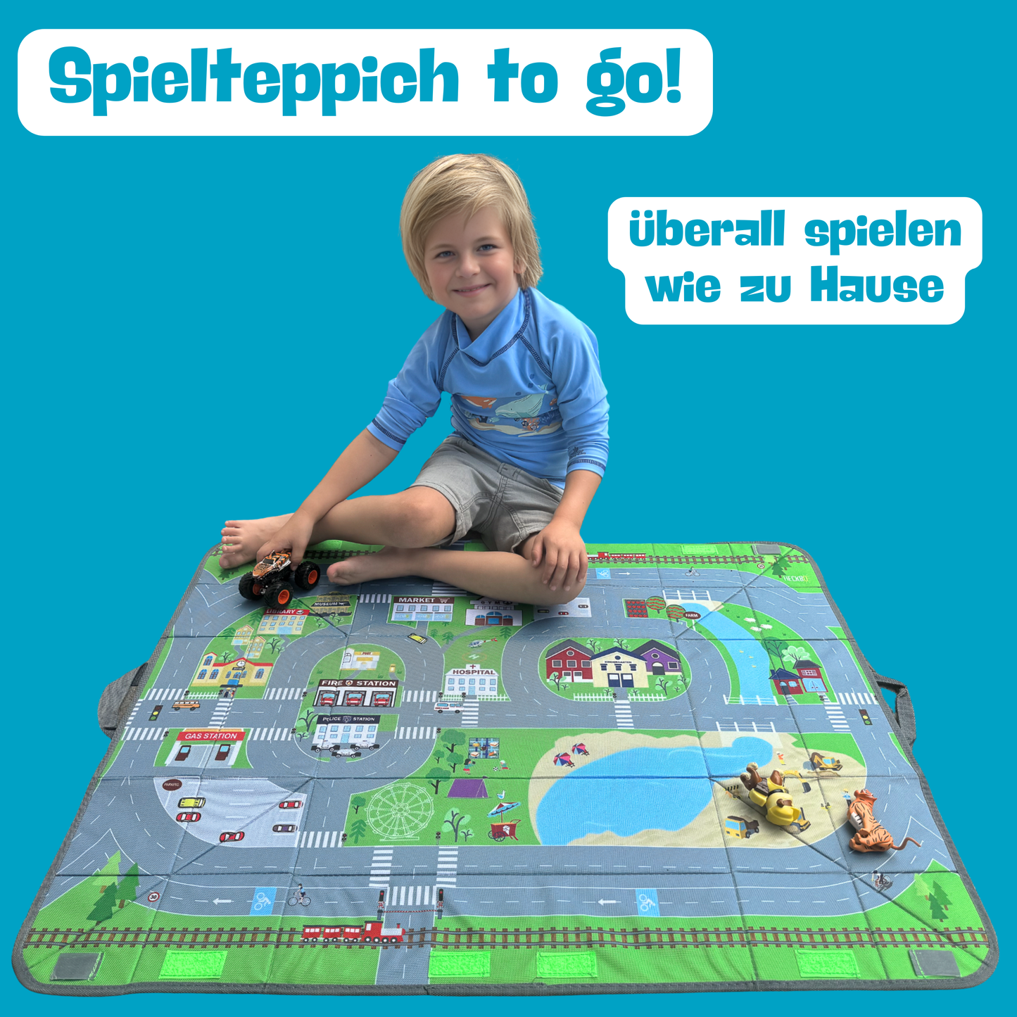 4 in1 Kinder Auto Organizer & Spielmatte