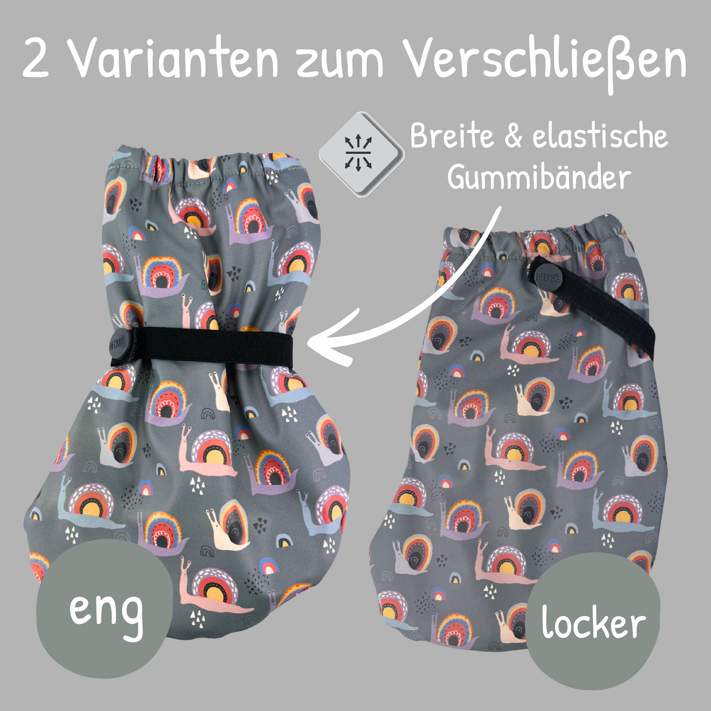 Füßlinge mit Vlies-Futter - Schnecke