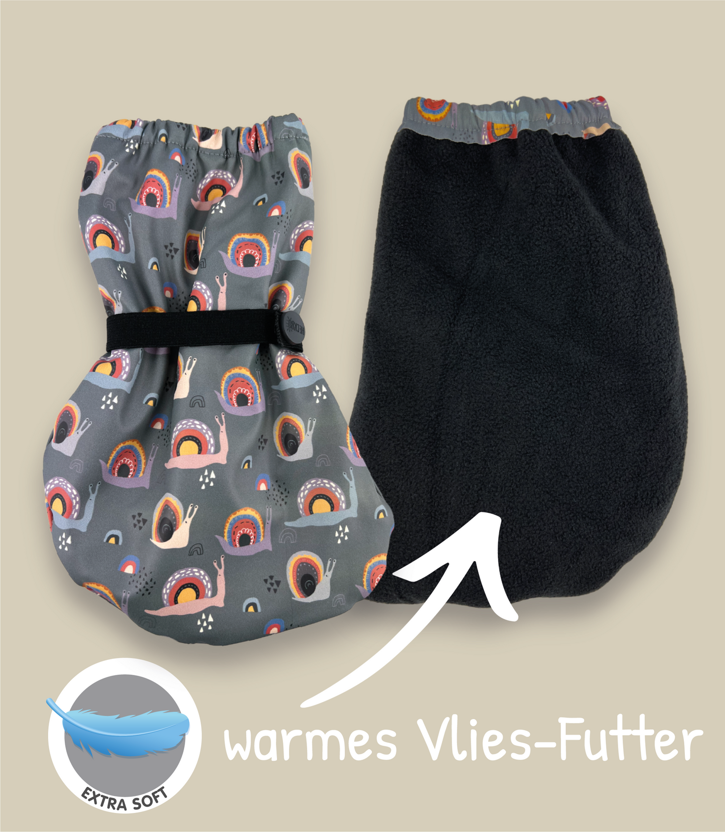 Füßlinge mit Vlies - Schnecke