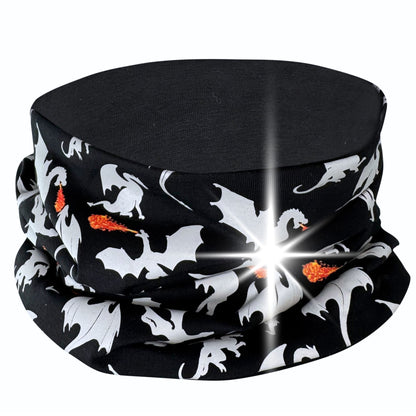 Reflektor Kinder Beanie Mütze oder Loop - Drachen
