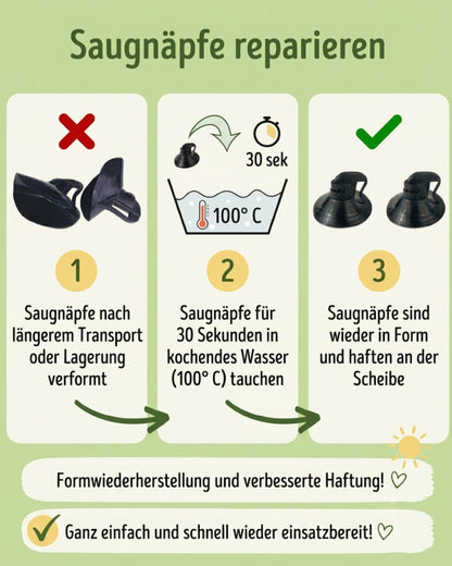HECKBO Auto-Sonnenblenden Kinder Tierfamilien – 2er-Set