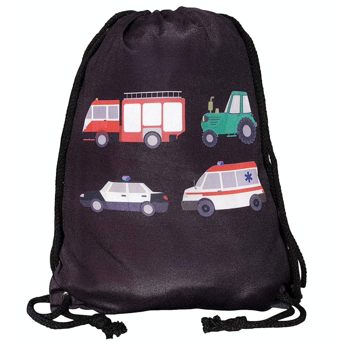 Kinder Turnbeutel Autos Schwarz