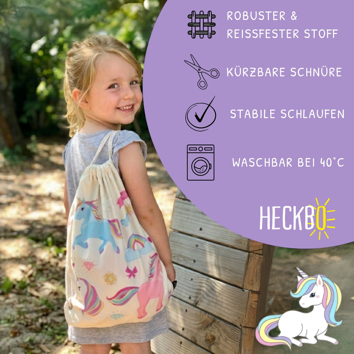 Kinder Turnbeutel Einhorn