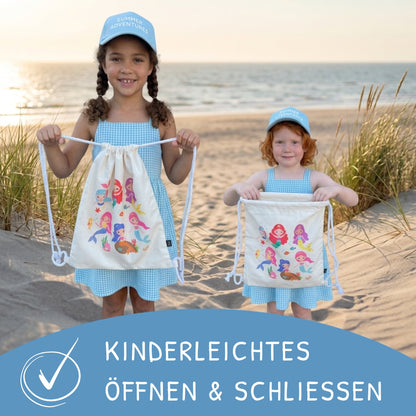 Turnbeutel Meerjungfrau beige