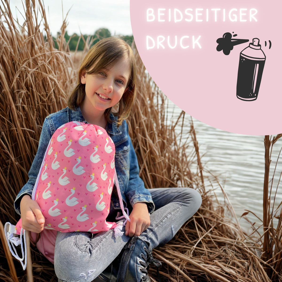 Kinder Turnbeutel Schwan
