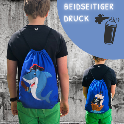 Kinder Turnbeutel Piraten Hai