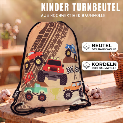 Kinder Turnbeutel Monster Truck
