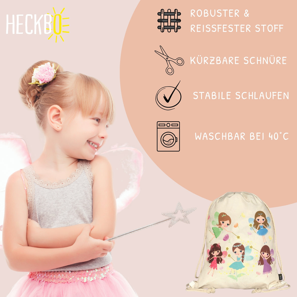 Kinder Turnbeutel Fee