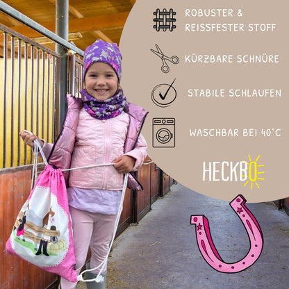 Kinder Turnbeutel Pferd