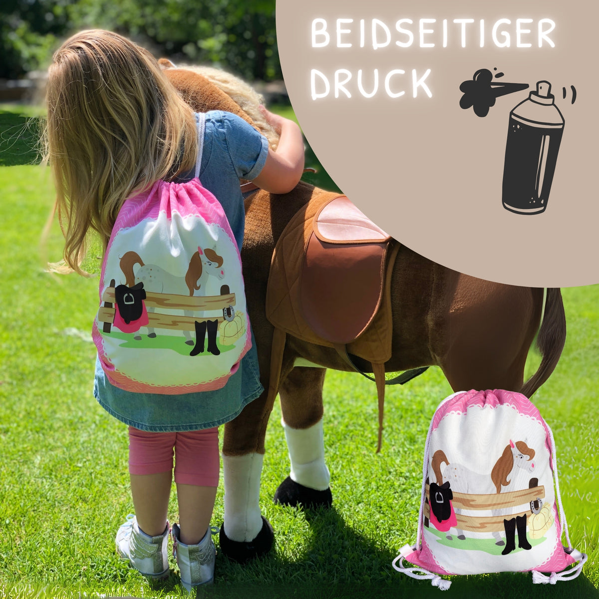 Kinder Turnbeutel Pferd