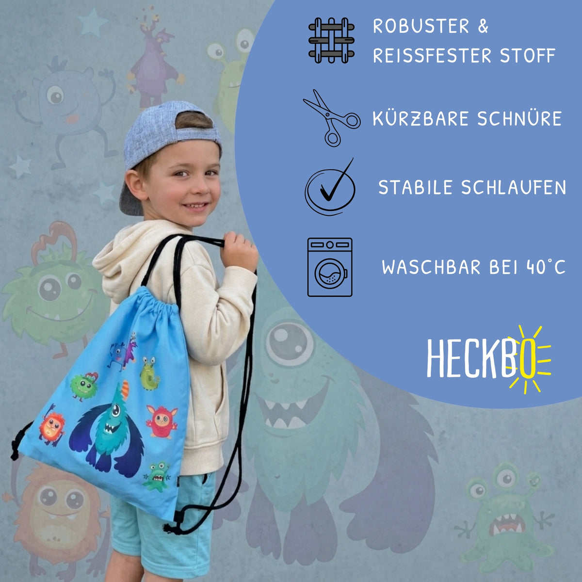 Kinder Turnbeutel Monster