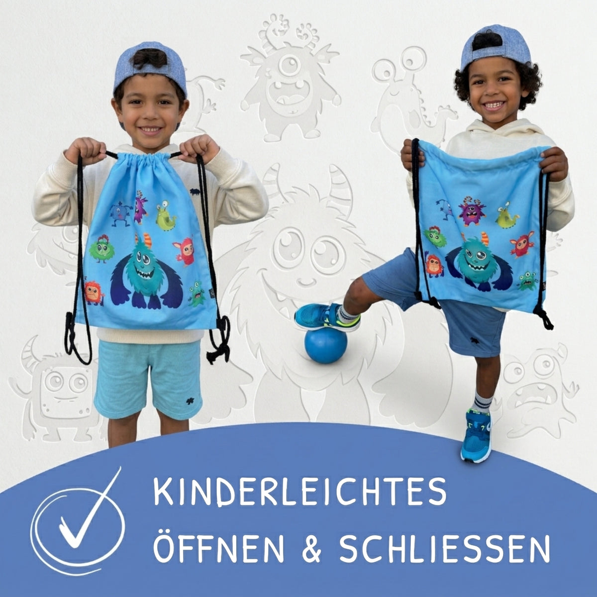Kinder Turnbeutel Monster