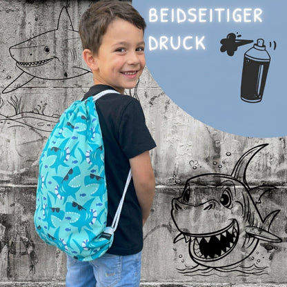 Kinder Turnbeutel Hai
