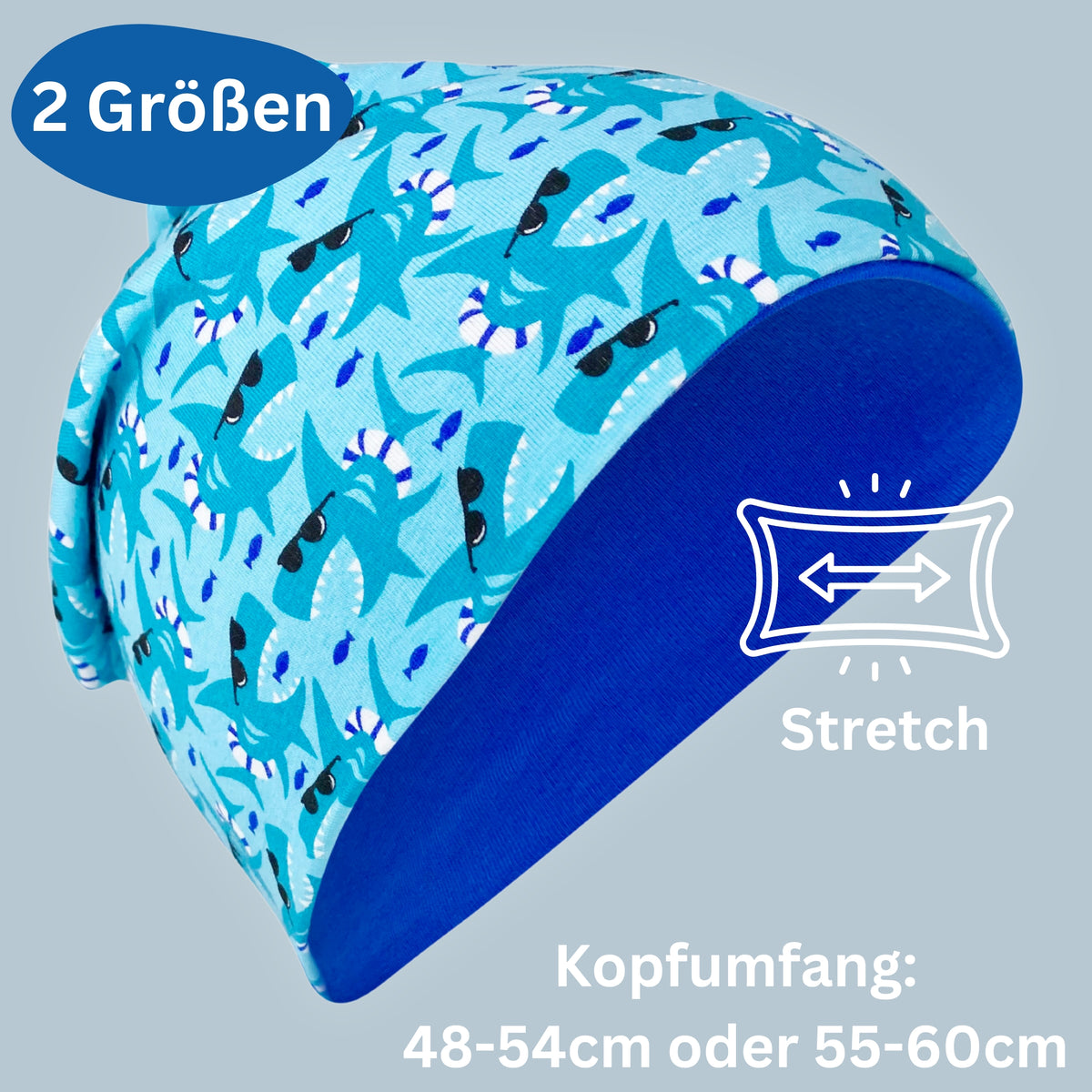 Kinder Beanie Mütze Beanie & Loop Set - Hai