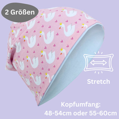 Kinder Beanie Mütze & Loop Set - Schwan