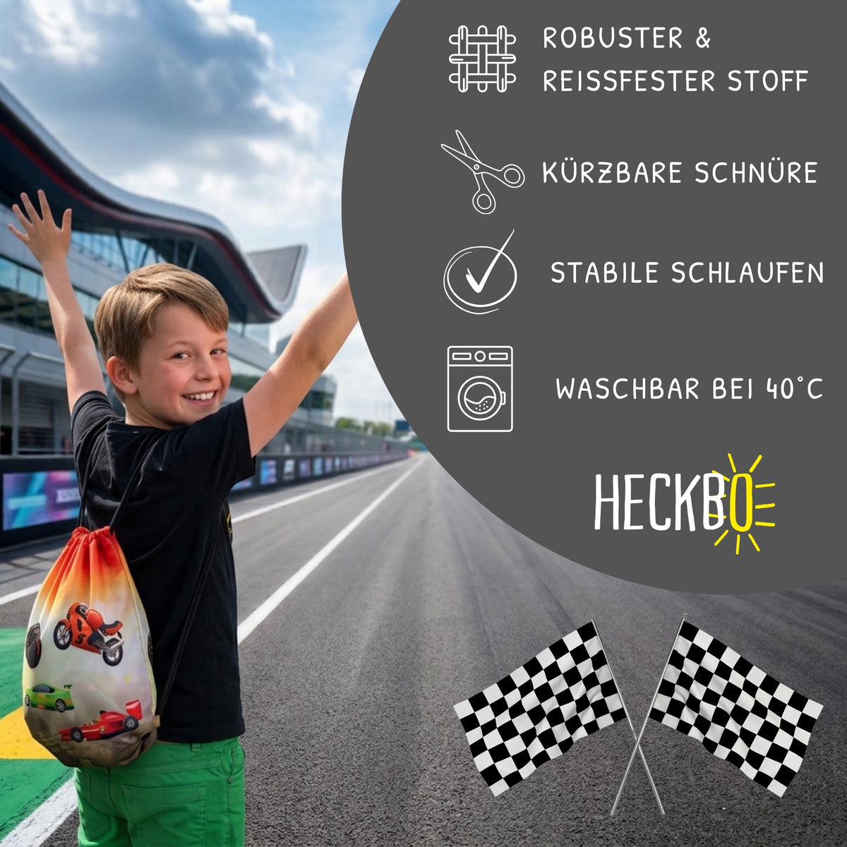 Kinder Turnbeutel Racing