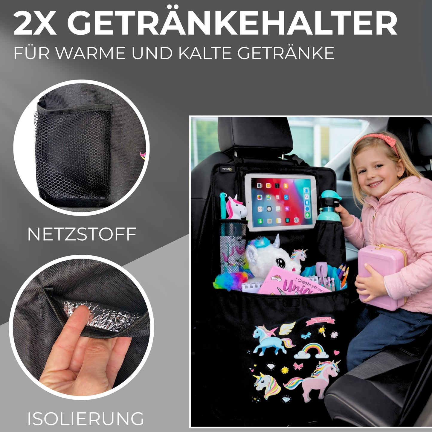 Auto Rücksitz Organizer - Einhorn