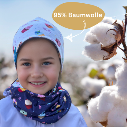 Kinder Beanie Mütze & Loop Set - Cookies