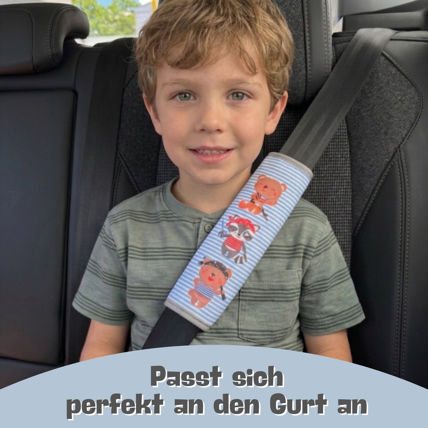 Auto Gurtschutz Piraten-Tiere