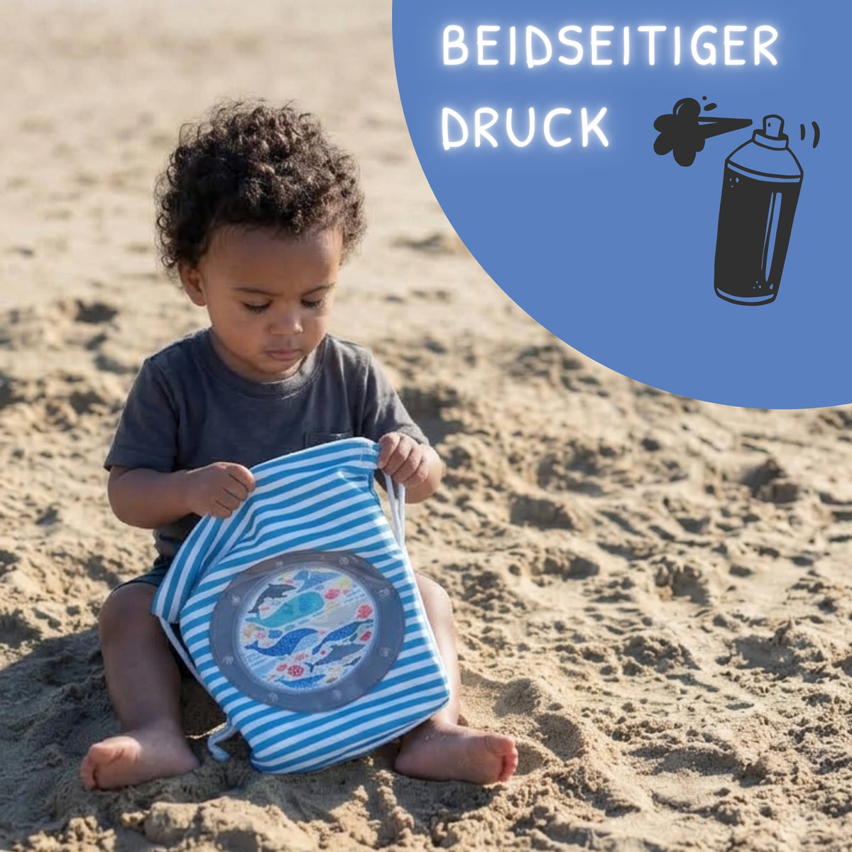 Kinder Turnbeutel Fisch mit Sichtfenster