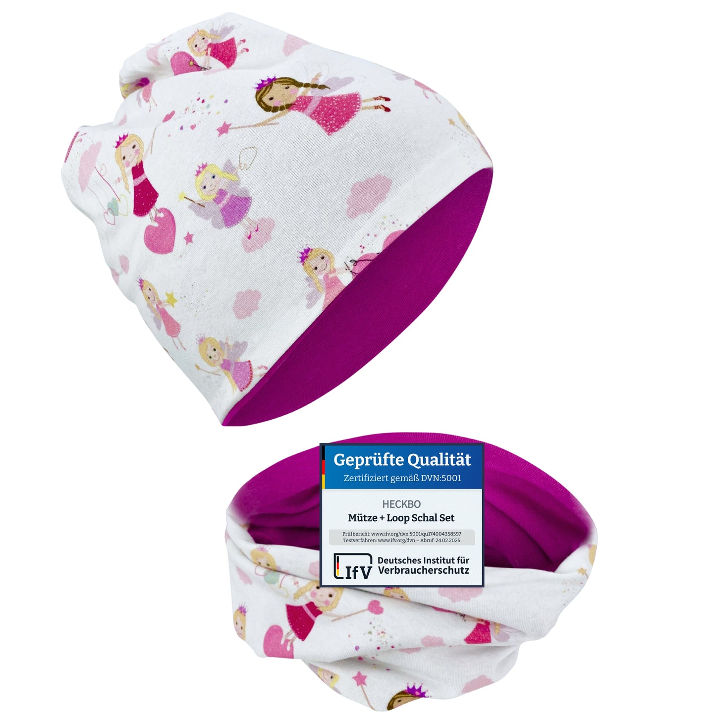 Kinder Beanie Mütze & Loop Set - Fee