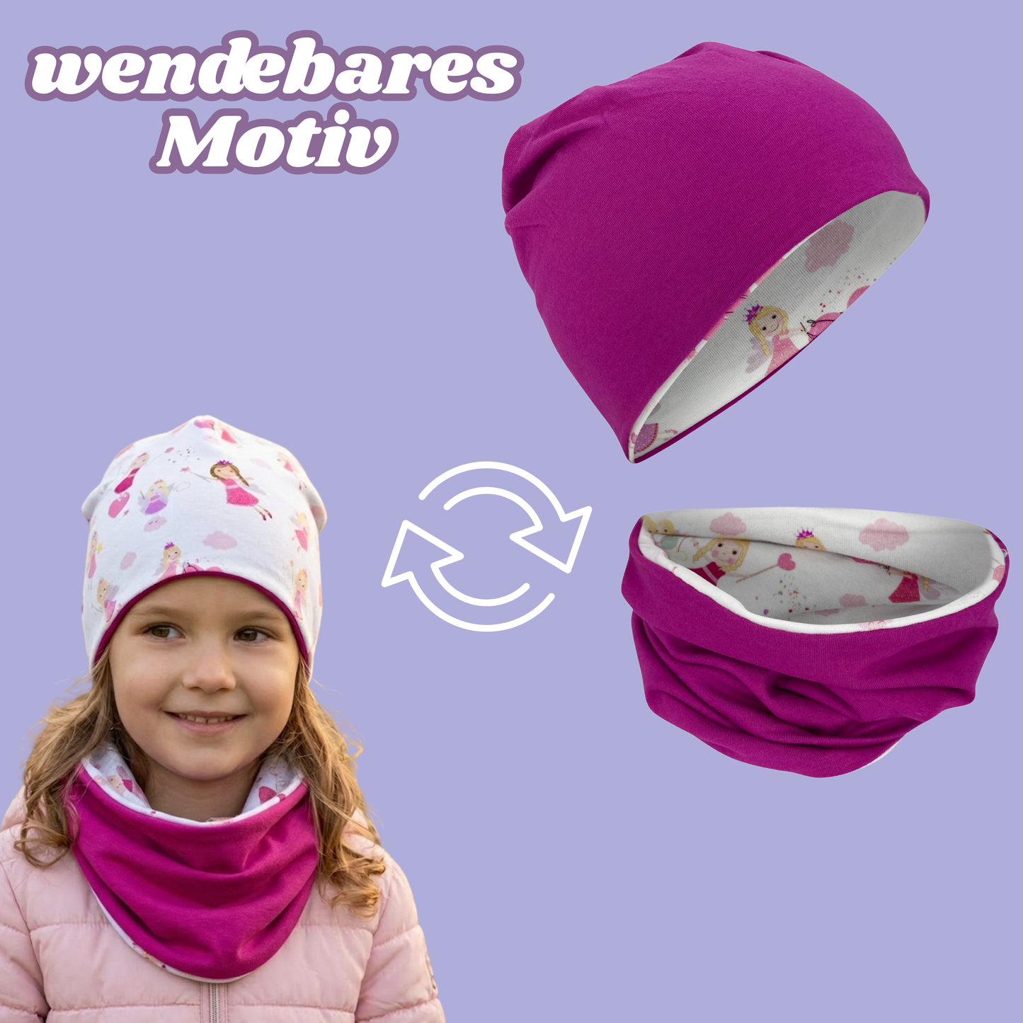Kinder Beanie Mütze & Loop Set - Fee