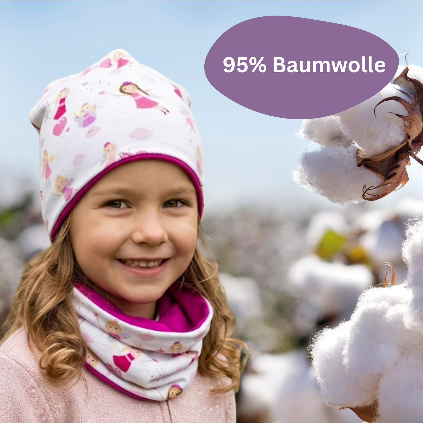 Kinder Beanie Mütze & Loop Set - Fee