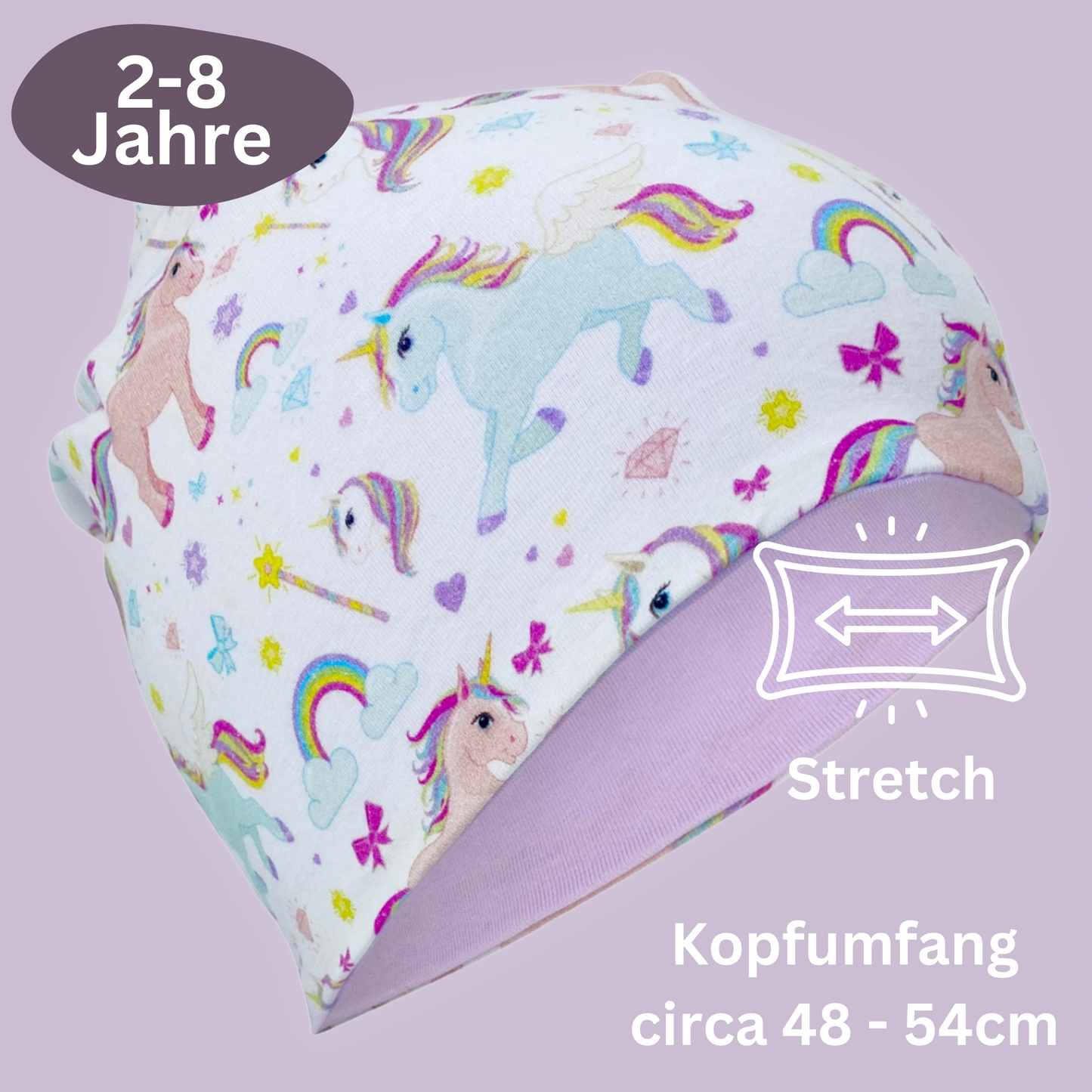 Kinder Beanie Mütze & Loop Set  - Einhorn