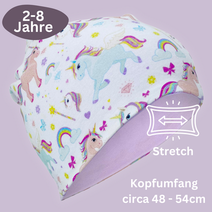 Kinder Beanie Mütze & Loop Set  - Einhorn