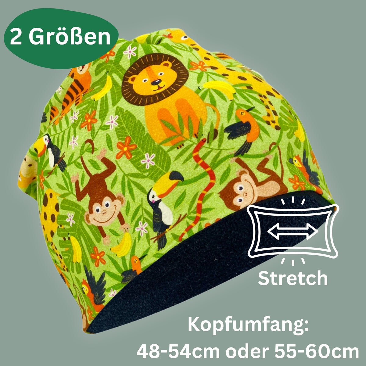 Kinder Beanie Mütze & Loop Set - Dschungel
