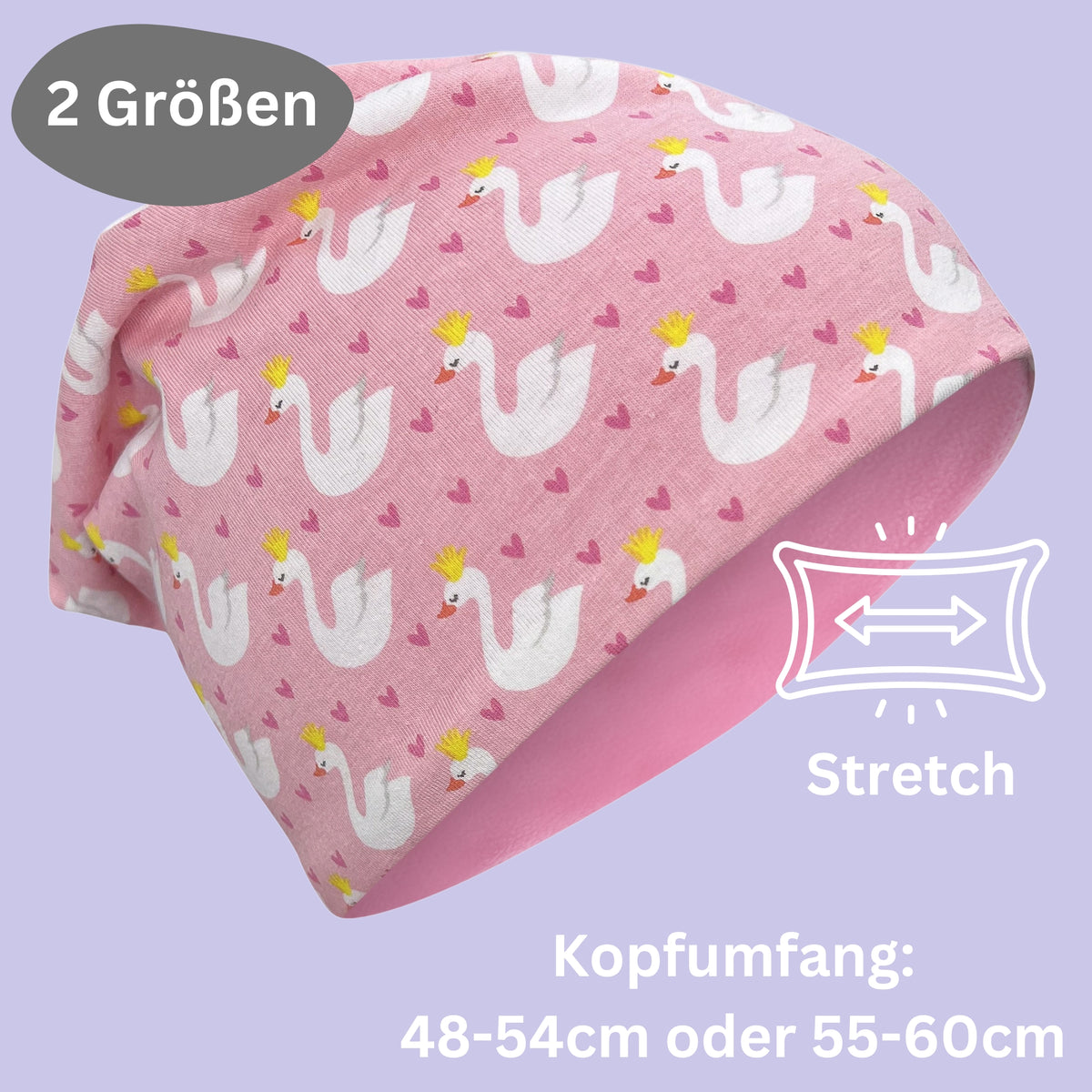 Kinder Beanie Mütze & Loop Set - Schwan