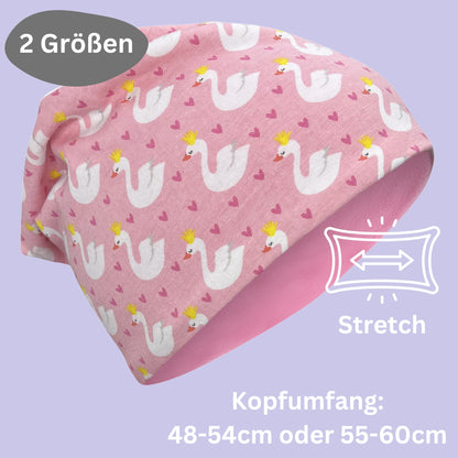 Kinder Beanie Mütze & Loop Set - Schwan