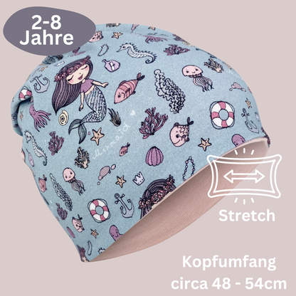 Kinder Beanie Mütze & Loop Meerjungfrau