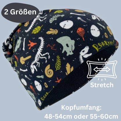 Kinder Beanie Mütze & Loop Set - Dino Knochen