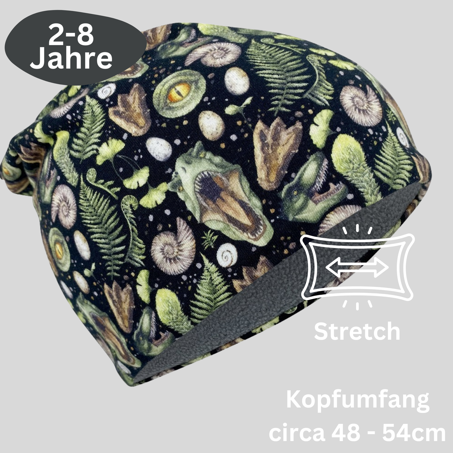 Kinder Beanie Mütze & Loop Set - T-Rex
