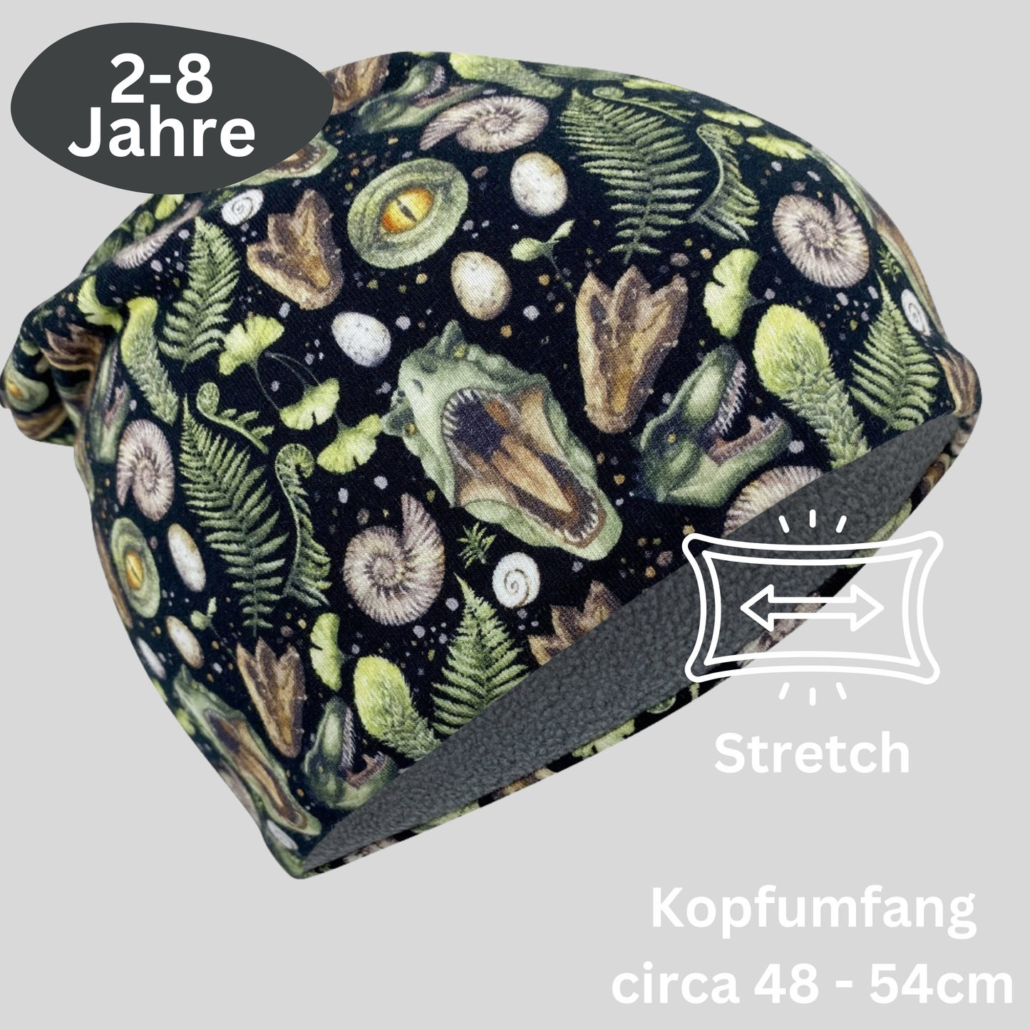 Kinder Beanie Mütze & Loop Set - T-Rex
