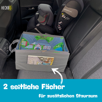 auto aufbewahrung kinderzimmer 4-in-1 Auto Organizer & Spielmatte – Für Kinder & Unterwegs – HECKBO