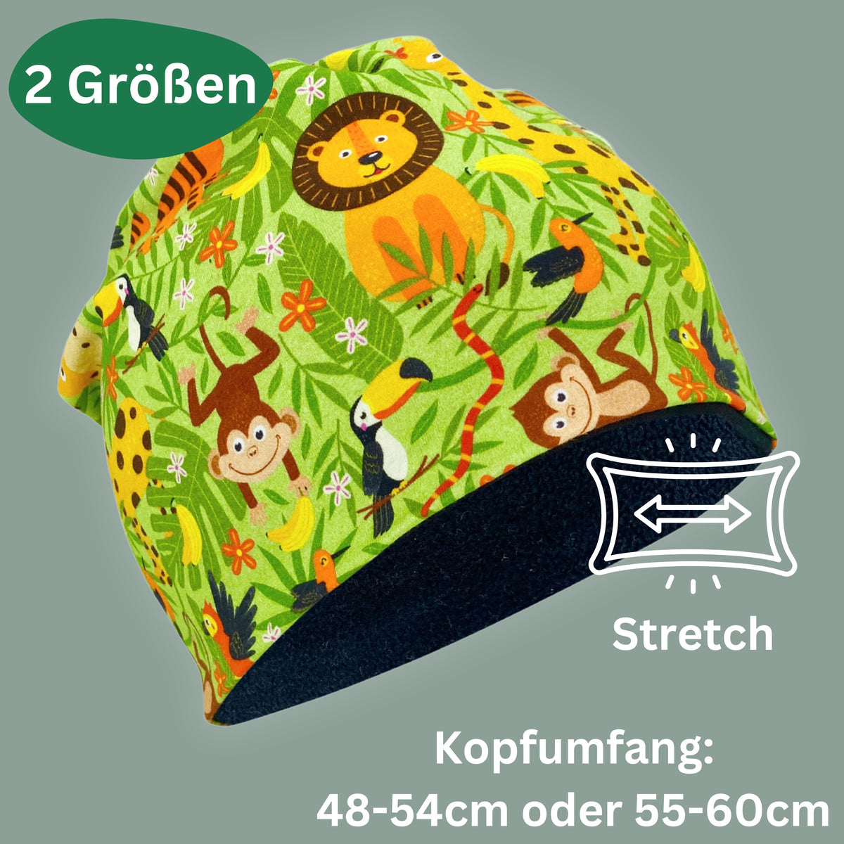 Kinder Beanie Mütze & Loop Set - Dschungel