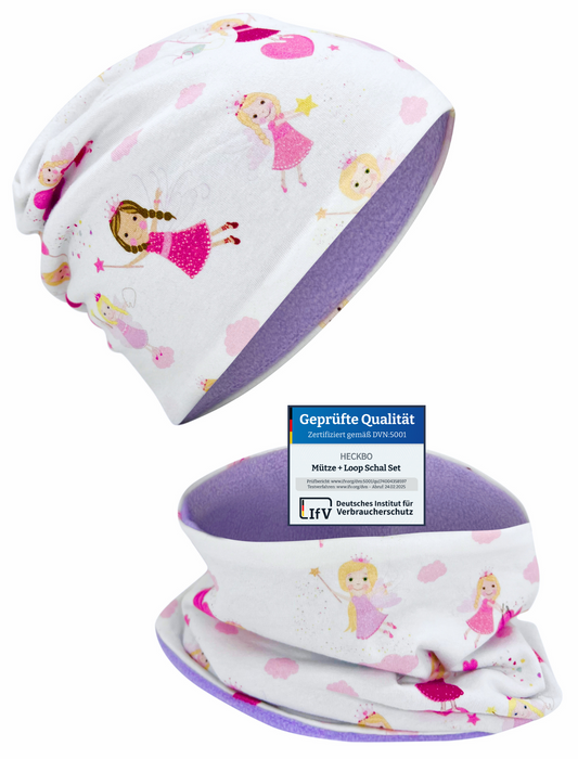 Kinder Beanie Mütze & Loop Set - Fee