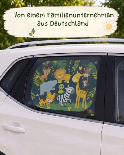 HECKBO Auto-Sonnenblenden Kinder Dschungel – 2er-Set