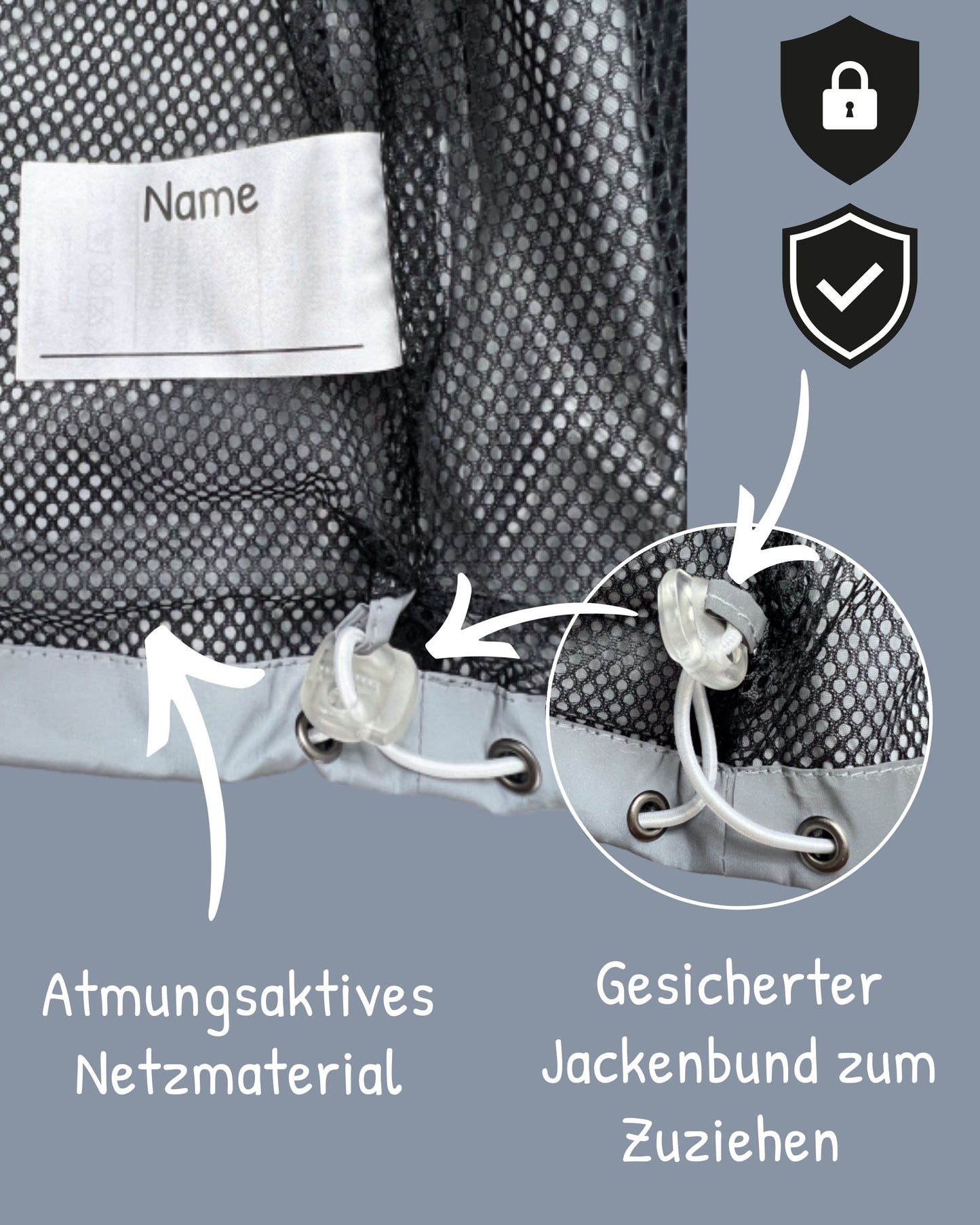 Kinder Reflektor Regenjacke Dinosaurier