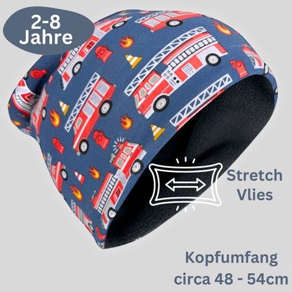Kinder Reflektor Mütze & Loop - Feuerwehr