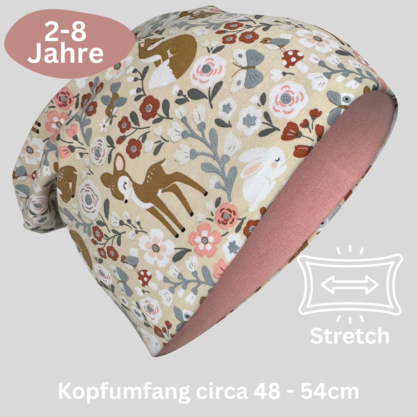Kinder Reflektor Mütze & Loop Waldtiere