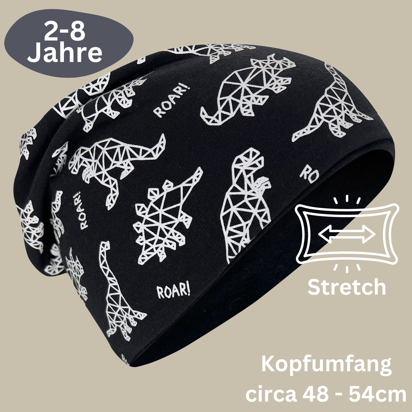 Kinder Reflektor Mütze & Loop Dinosaurier