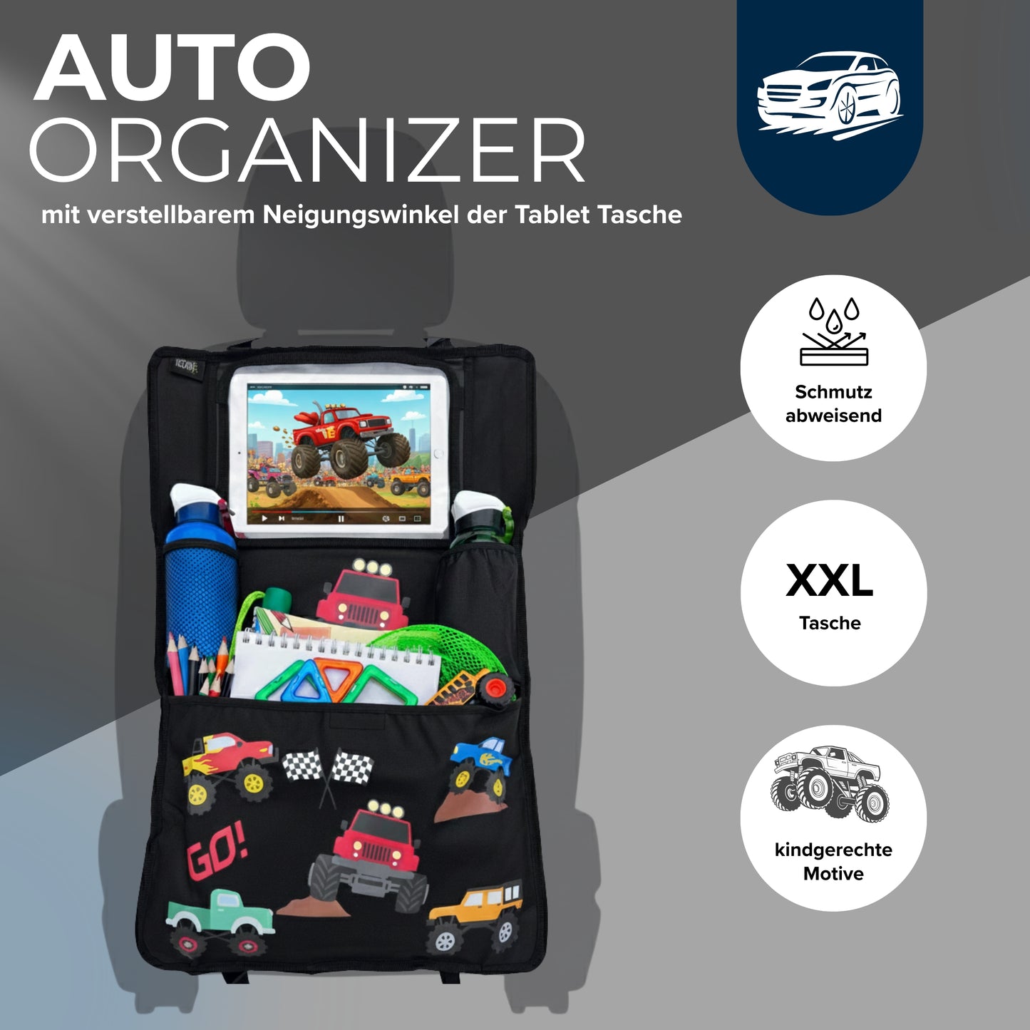 Auto Rücksitz Organizer - Monster Truck