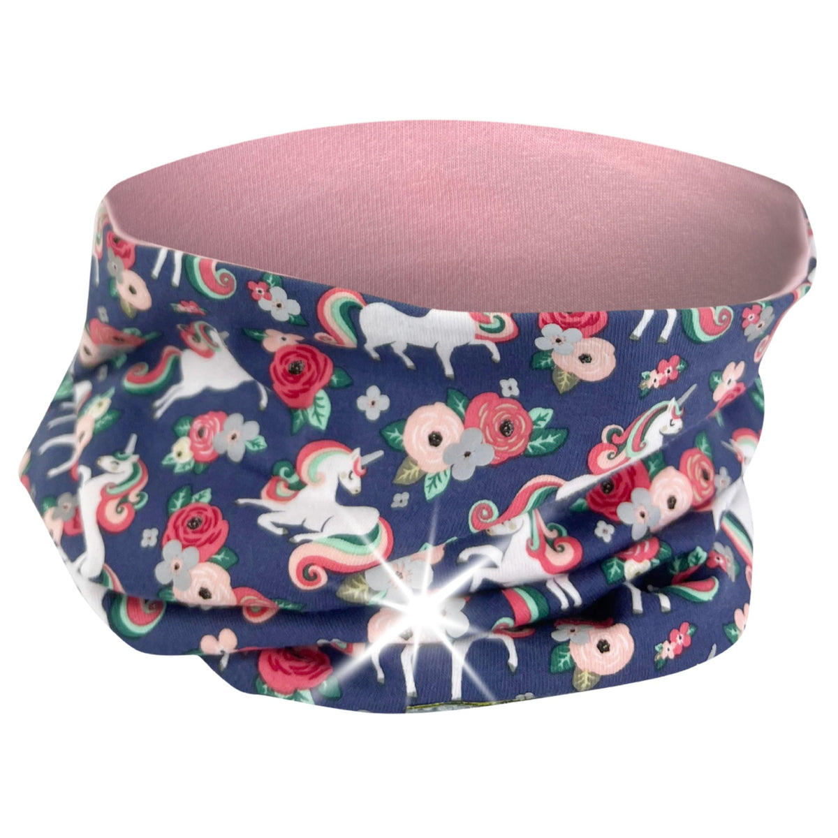 Reflektor Kinder Beanie Mütze oder Loop - Einhorn