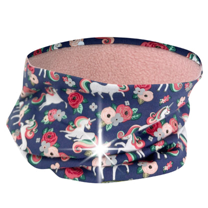 Reflektor Kinder Beanie Mütze oder Loop - Einhorn